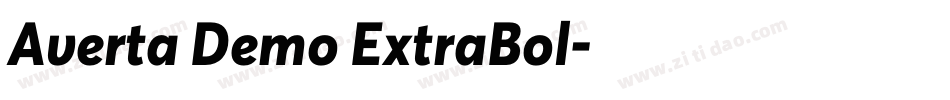Averta Demo ExtraBol字体转换